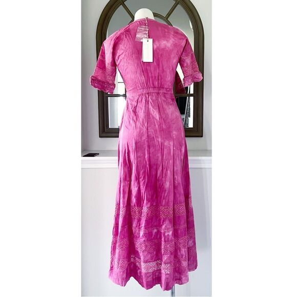 LoveShackFancy Edie Lace Short Sleeve Shirt Dress, NWT, Size XS - Picture 9 of 15